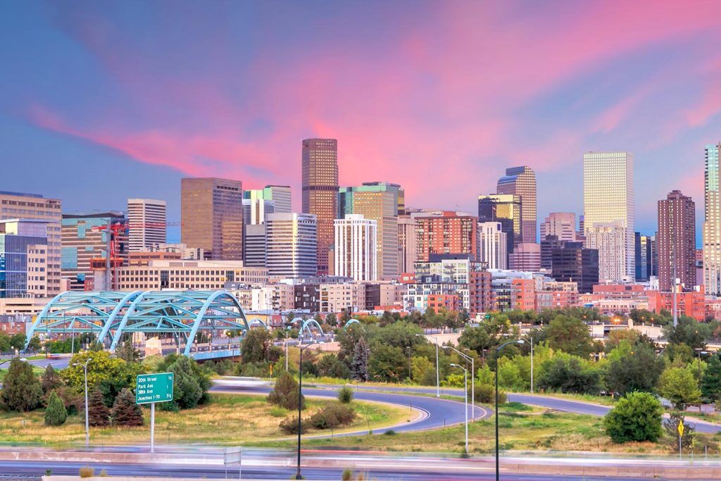 Sunset at Denver, CO